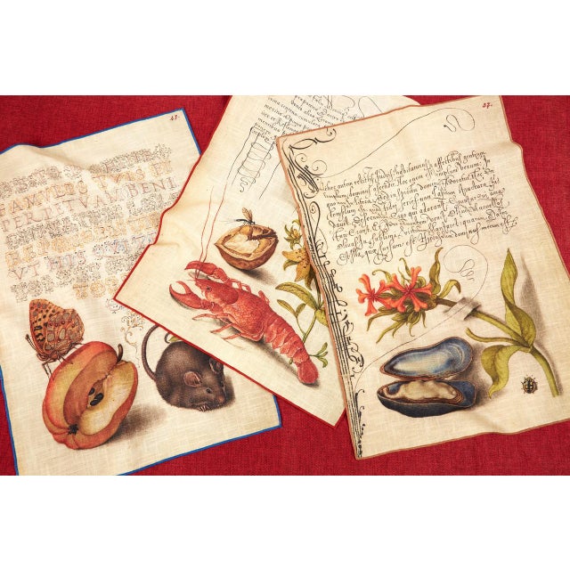 Botanical Crayfish Tea Towel For Sale - Image 4 of 4