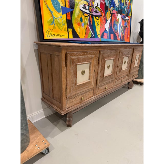 Brown French Art Deco Buffet in the Style of Charles Moreux With Medusa Heads For Sale - Image 8 of 14