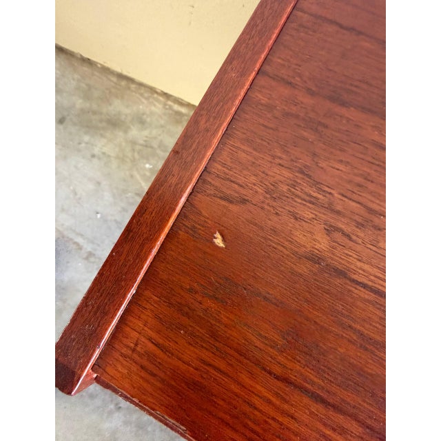 1960s Mid Century Danish Teak 3 Drawer Chest – Vintage Scandinavian Small Dresser on Tapered Legs For Sale In Los Angeles - Image 6 of 9