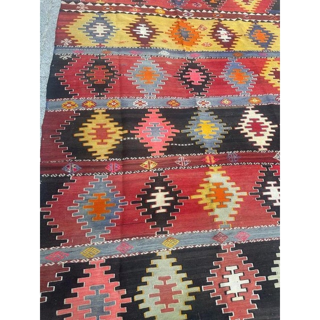 Mid-Century Turkish Anatolian Kilim, 1950s For Sale - Image 3 of 18