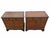 Late 20th Century Late 20th Century Baker Milling Road Cherry Burlwood Georgian Dressers - A Pair For Sale - Image 5 of 8