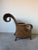 Vintage Coastal Organic Sculptural Tall Roll-Back Rattan Lounge Chair With Ottoman For Sale In Miami - Image 6 of 12