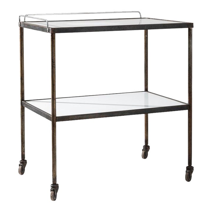 Vintage Metal Bar Cart Chairish