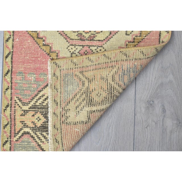 1960s Turkish Handmade Floral Rug For Sale - Image 5 of 6