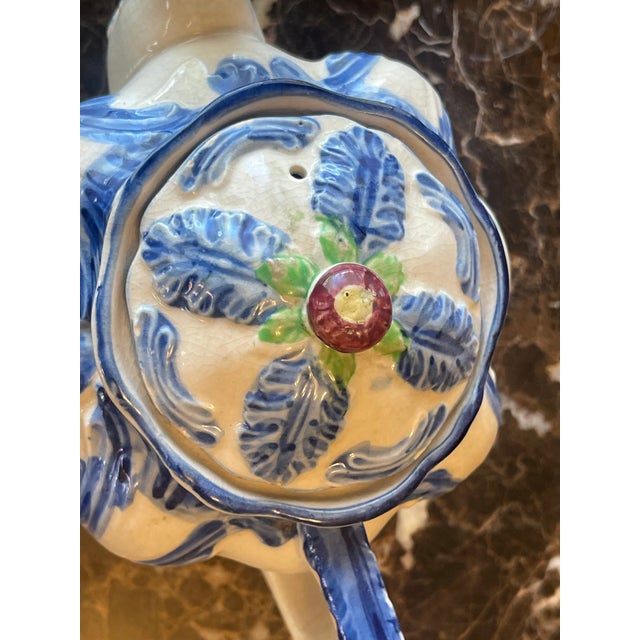1970s 1990s 1970s Glazed Ceramic Floral Teapot For Sale - Image 5 of 7