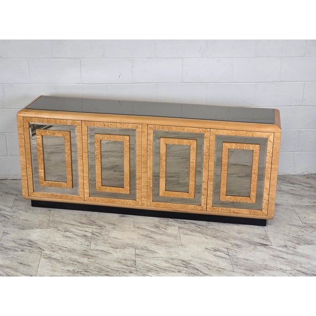 1970s Burlwood & Mirrored Glass Dresser by Romweber For Sale - Image 10 of 18
