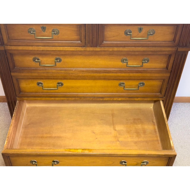 Vintage Henredon Heritage Highboy Chest For Sale - Image 9 of 11