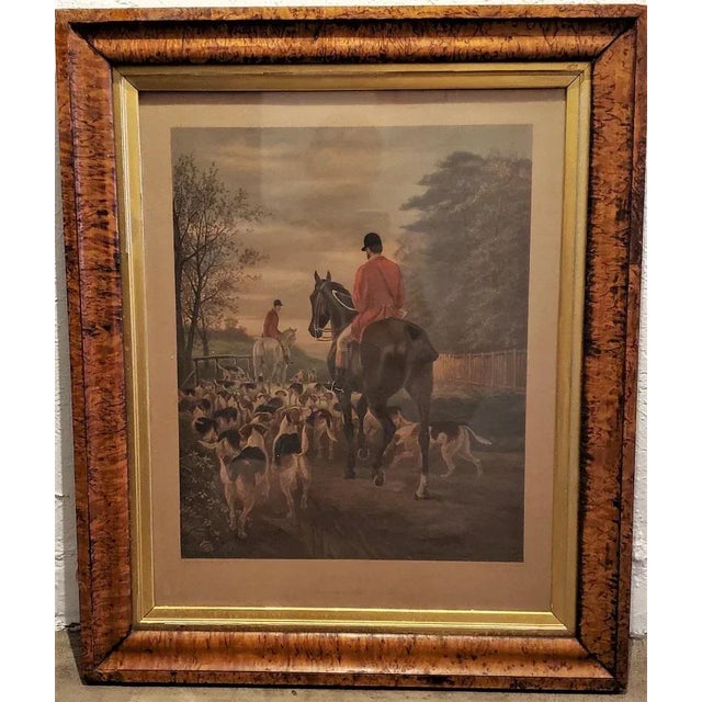 PRESENTING a LOVELY late 19th Century, EAS Douglas Hunt Scene Aquatint Engraving. Hand colored and originally painted by...