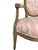 Early 20th Century Early 20th Century Louis XVI Style Grey Painted Armchairs in Pink and White Ikat Upholstery - A Pair For Sale - Image 5 of 18