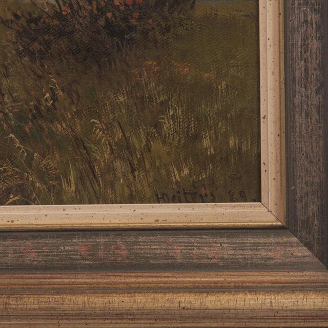Heinrich Deiters, Münsterland Autumn Landscape, 1880s, Oil on Canvas For Sale - Image 8 of 9