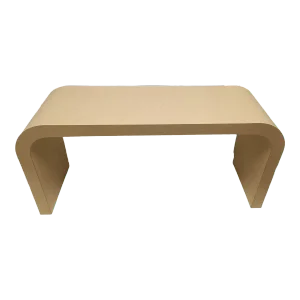 1980s Modern Waterfall Karl Springer Inspired Console Table