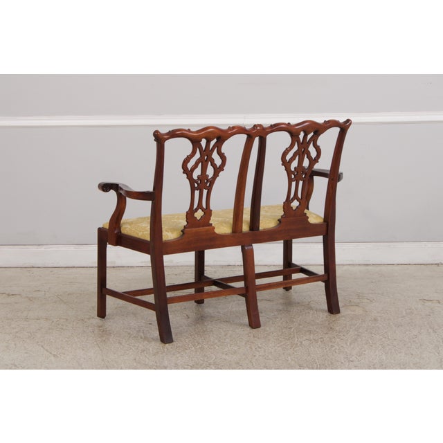 Chippendale Style Mahogany Window Bench For Sale In Philadelphia - Image 6 of 18