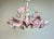 Art Deco 1980s Murano Style Pink Glass Floral Chandelier With White Frame For Sale - Image 3 of 11