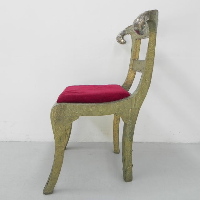 Dining Chair with Stamped Tin, 1920s For Sale - Image 14 of 18
