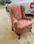 1980s Paisley Slip Covered Wingback Chair For Sale - Image 9 of 10