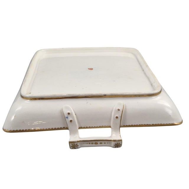 Ceramic English Cobalt Blue Exotic Bird Tray, 1800s For Sale - Image 7 of 13