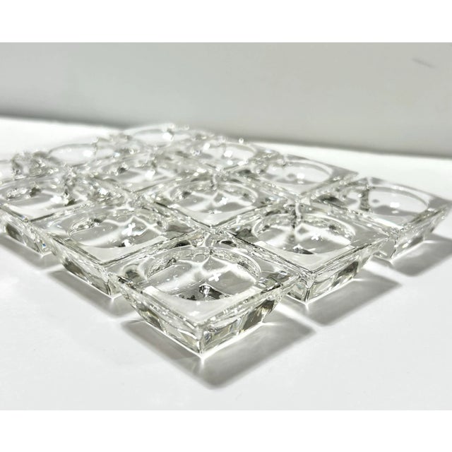 English Vintage Square Glass Salt Cellars – Set of 12 For Sale - Image 3 of 8