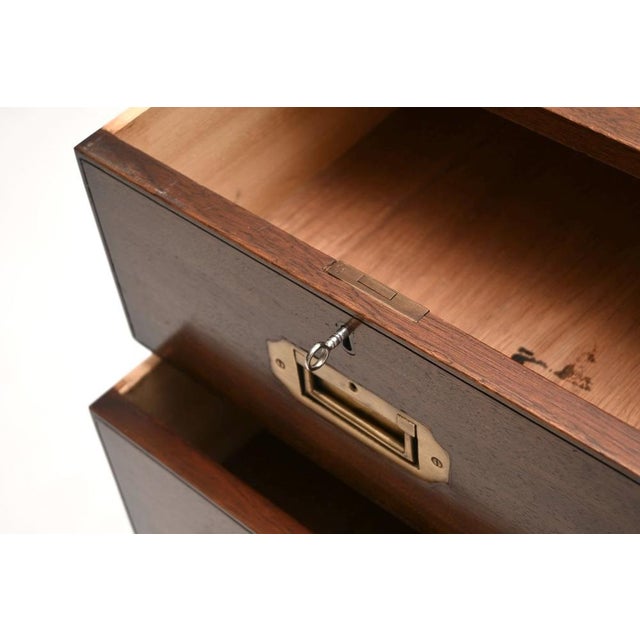 Antique Military Campaign Chest of Drawers, 1930s For Sale - Image 10 of 11