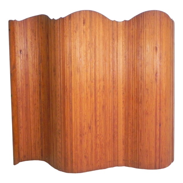 Room Divider with Pine Slats in the style of Baumann for S.N.S.A., 1950s For Sale