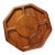 1970s Mid Century Modern Sculptural Solid Teak Swirl Platter Lazy Susan For Sale