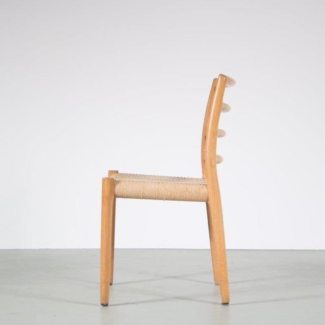 Oak Dining Table and Chairs from Moller, Denmark, 1970s, Set of 5 For Sale - Image 9 of 18