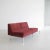 Two-seat Sofa designed by George Nelson. U.S.A., Herman Miller, 1960s. Modular Sofa by George Nelson with a strong metal...