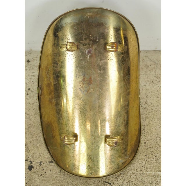Metal Vintage Brass Plated Steel Firewood Log Holder For Sale - Image 7 of 8