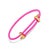 Contemporary Neon Pink Glow Adjustable Gold Rope Bracelet For Sale - Image 3 of 9