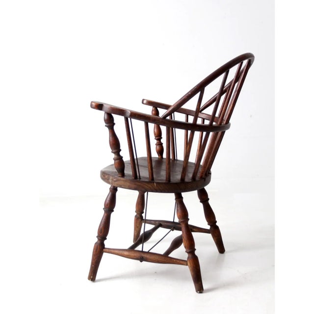 Brown Antique Windsor Chair For Sale - Image 8 of 12