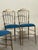 Rare set of six brass Chiavarine chairs dating back to the 1950s, perfectly restored. Classic solid, hand-turned brass...