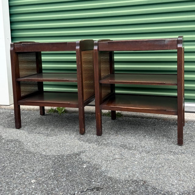 Dunbar Furniture Pair of Vintage Edward Wormley for Dunbar Nightstands For Sale - Image 4 of 15