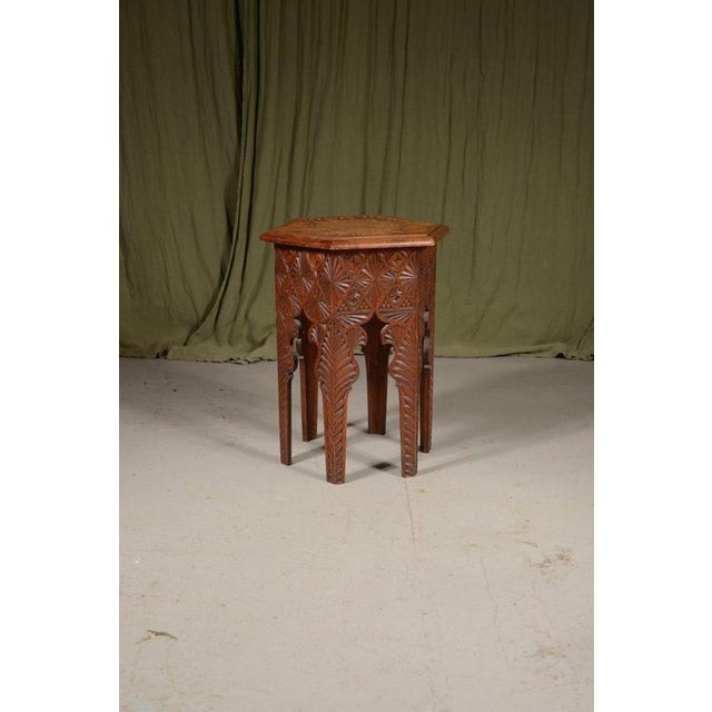 Scottish Chip Carved Pine Octagonal Table, 1900 For Sale - Image 3 of 7