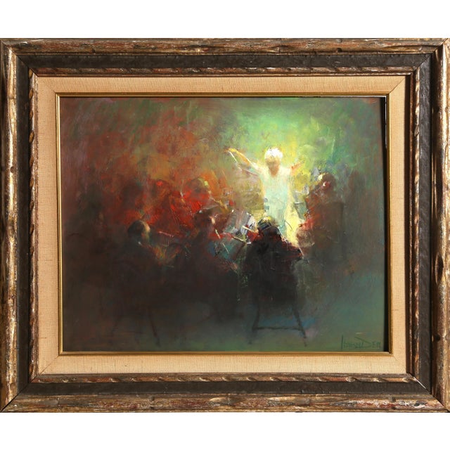 1950s William Harnden, Mid-Concert, Oil on Board For Sale - Image 5 of 5