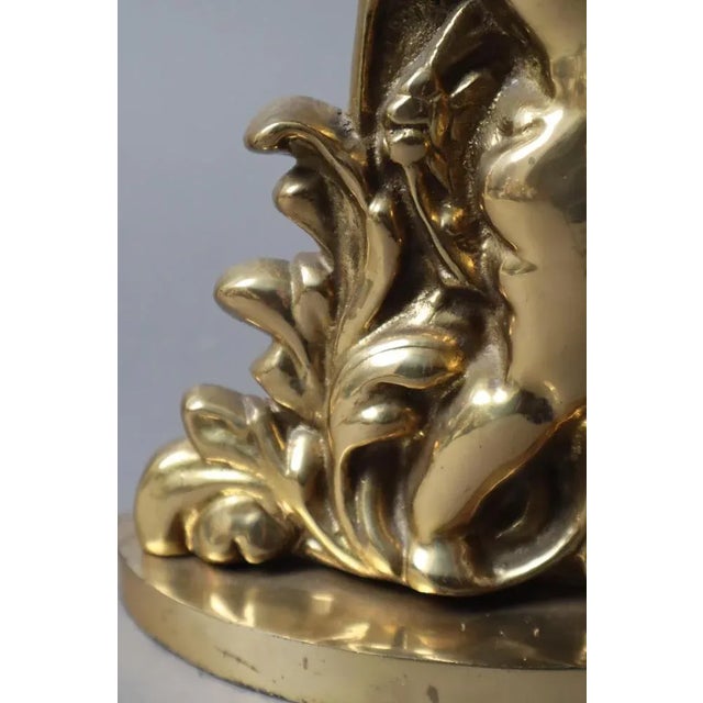 Hollywood Regency Door Stop Angel in Brass, 1980s For Sale - Image 4 of 8