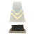 Vintage Boho Chevron Brass and Chrome Faux Fireplace For Sale