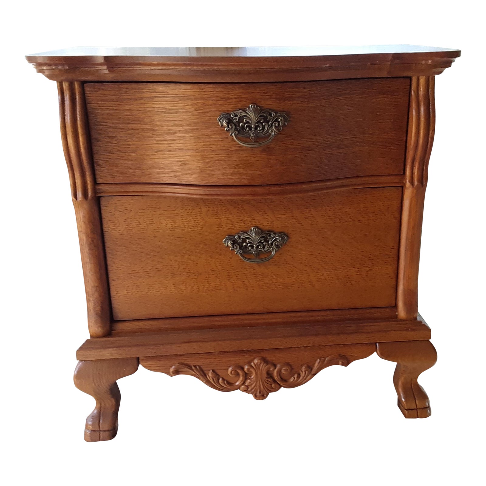 Lexington Victorian Oak Commode Bedside Chest Chairish