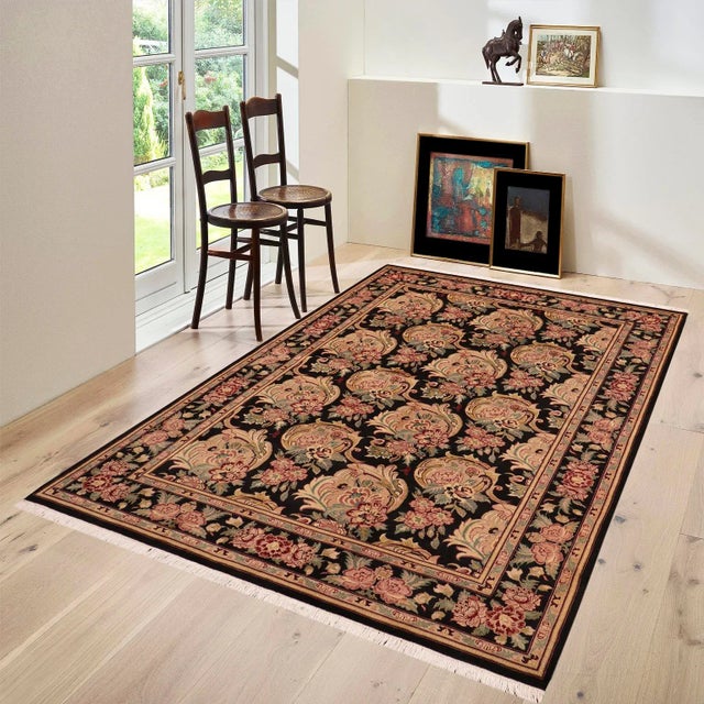 Designed with mesmerizing intricacy and gorgeous color palette, this hand-knotted masterpiece demonstrates the beauty and...