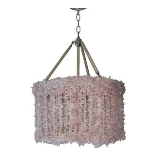 Ro Sham Beaux Pink Chip Quartz Chandelier For Sale