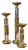 Lucite and Brass Candlestick Prickets Attributed to Dolbi and Cashier For Sale
