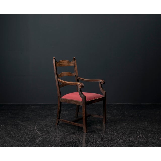 High Back Mahogany Armchair, 1930s For Sale - Image 9 of 18