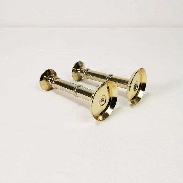 Danish Gilded Candlesticks, 1960s, Set of 2 For Sale - Image 3 of 10