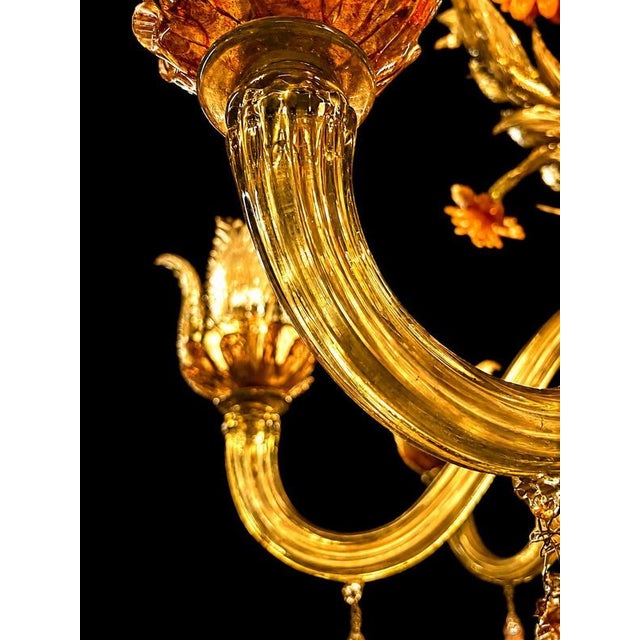 Murano Glass Chandelier, 1950s For Sale - Image 15 of 18