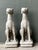 This stately pair of vintage cast concrete hounds captures the noble and lean elegance of the greyhound form with...