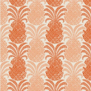 Round Hill Tangerine Fabric Sample For Sale