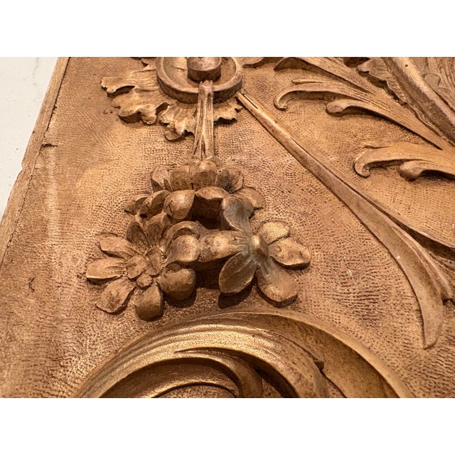 Stunning 19th Century French Painted Plaster Relief Panel, Louis XVI For Sale - Image 11 of 11