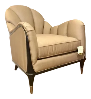 Modern Caracole Taupe Channel Surfing Club Chair