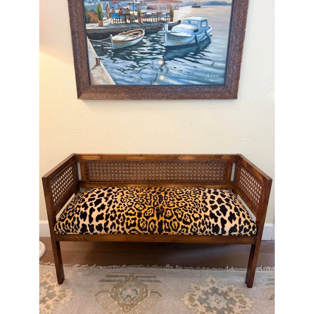 Vintage Hollywood Regency Jaguar Bench For Sale - Image 4 of 5