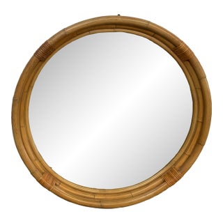 Serena & Lily Montara Rattan Wall Mirror For Sale