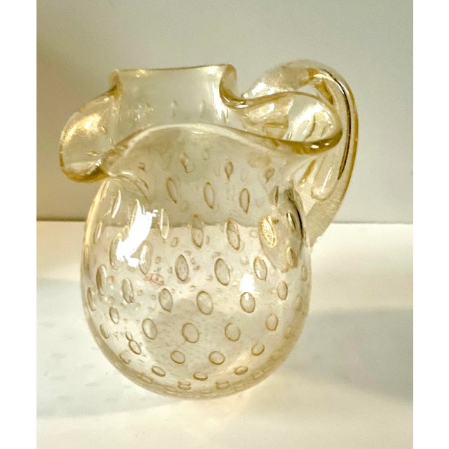 Gorgeous Murano carafe/pitcher and 2 matching glasses by Striulli Vert d’Arte. Designed with Bullicante and Avertina...