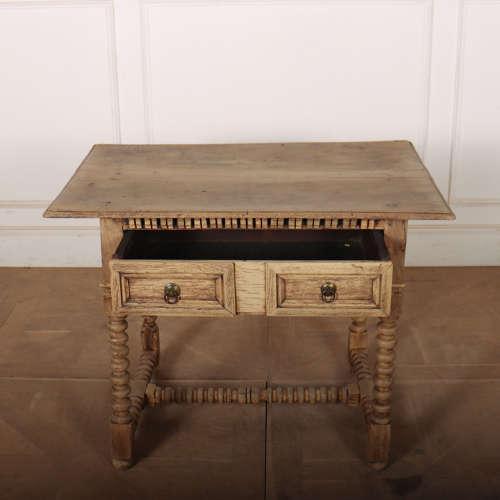 Wood English Bleached Oak Lamp Table For Sale - Image 7 of 12